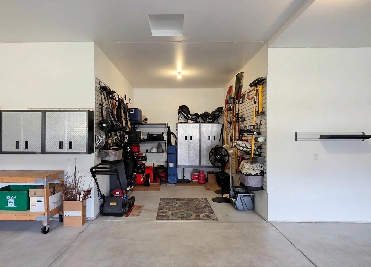 Tandem garage bay provides valuable additional parking, hobby or storage flexibility.