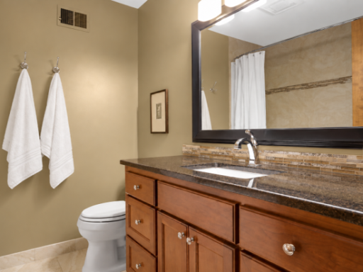 Impressive upstairs full bath with tiled floors & tub area