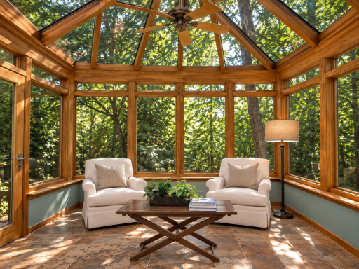 Gorgeous sunroom with glass ceiling & in-floor heating - the crown jewel of the house