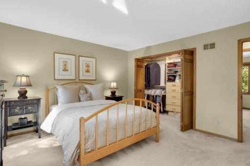 Fantastic custom closet system in the owner's en-suite