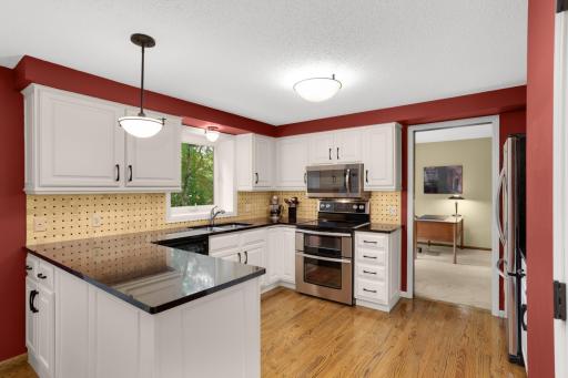 High-end cabinetry with soft close drawers, paneled fronts & updated countertops