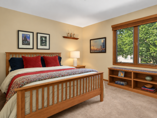 2nd upstairs bedroom with generous custom closet system