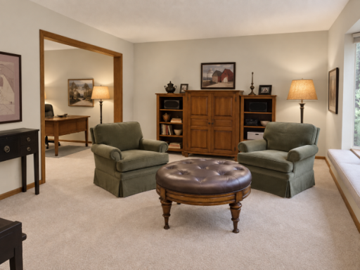 Retreat to the living room for relaxation
