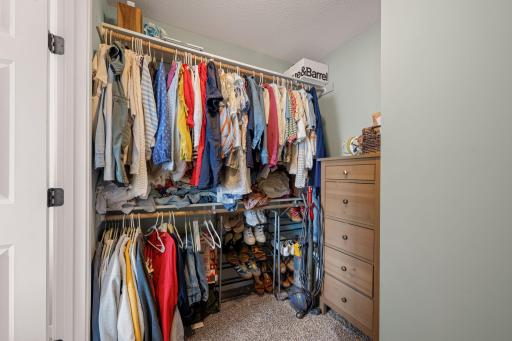 Large walk in closet finishes the primary suite