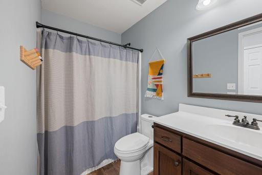 Full secondary bathroom on the upper level