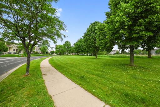 Large park & green space right across the street