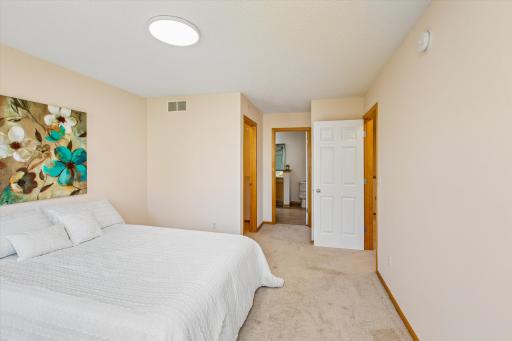 Primary bedroom with walk-in closet