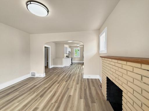 Living room, dining room & kitchen