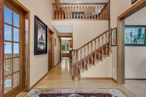 two story foyer to greet you