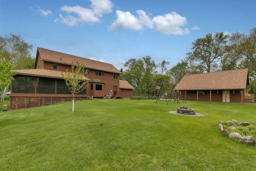 section of the large back yard