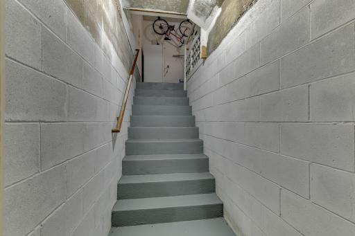 basement stairwell to garage
