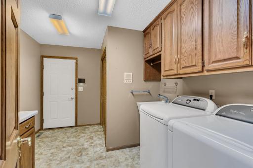 main floor laundry with exit to garage
