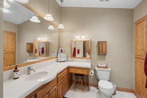 Large vanity with make up area