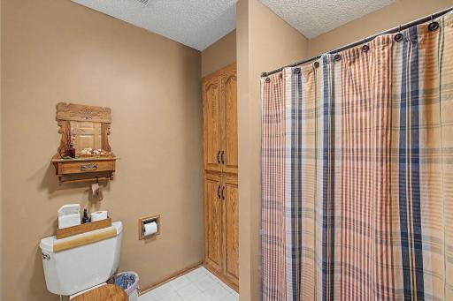 Main floor bath with built in storage
