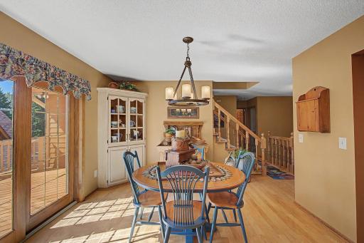 Formal dining with built in corner hutch