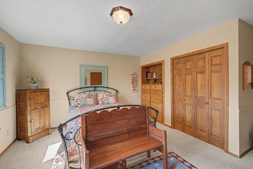 Solid oak built ins both functional and adds charm