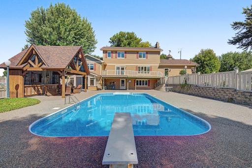 18x36 heated pool with diving board