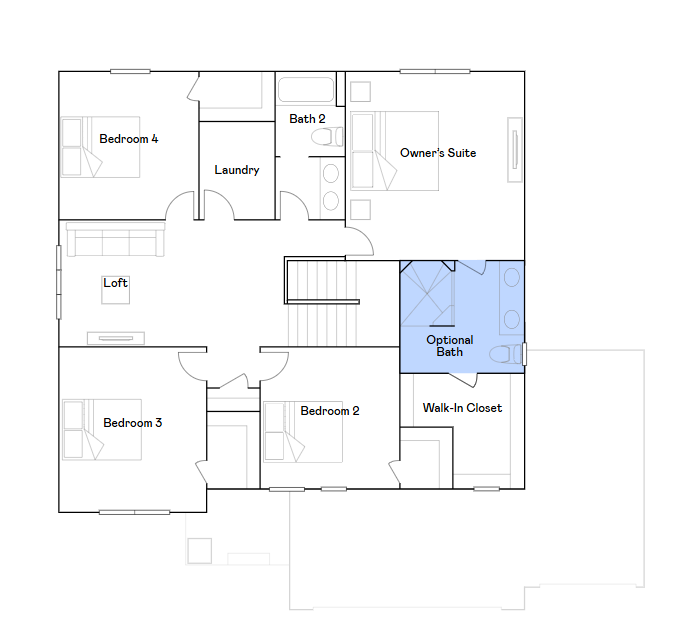 Lewis upper level floorplan