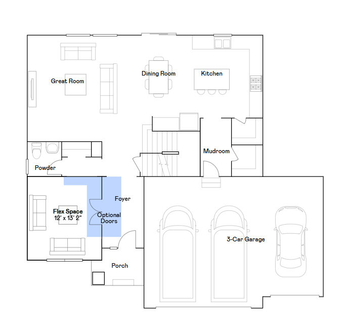 Lewis main level floorplan