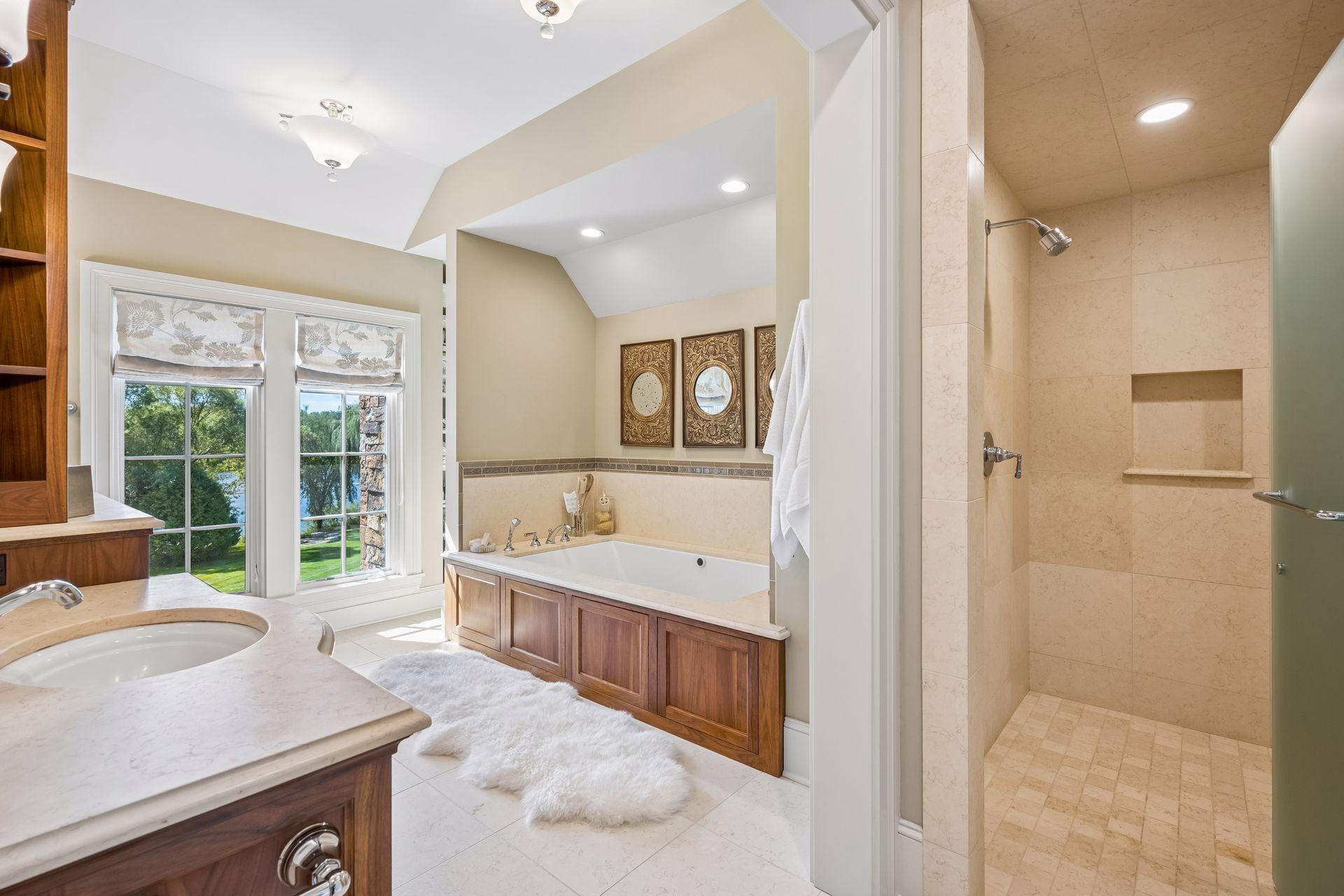 A peaceful main-level retreat designed around privacy, comfort, and the surrounding landscape.