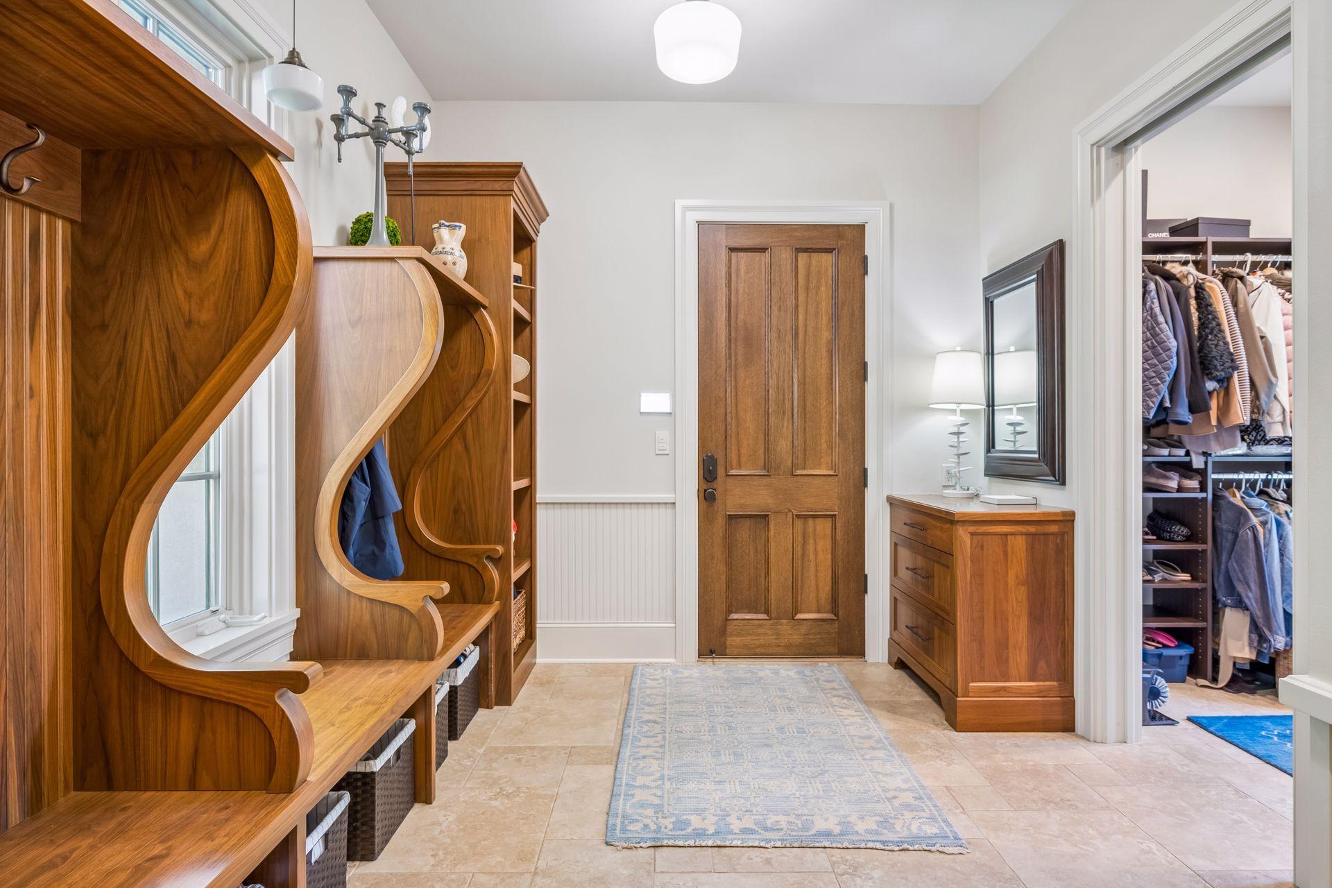 Positioned just off the garage, the mudroom combines exceptional storage with effortless everyday functionality.