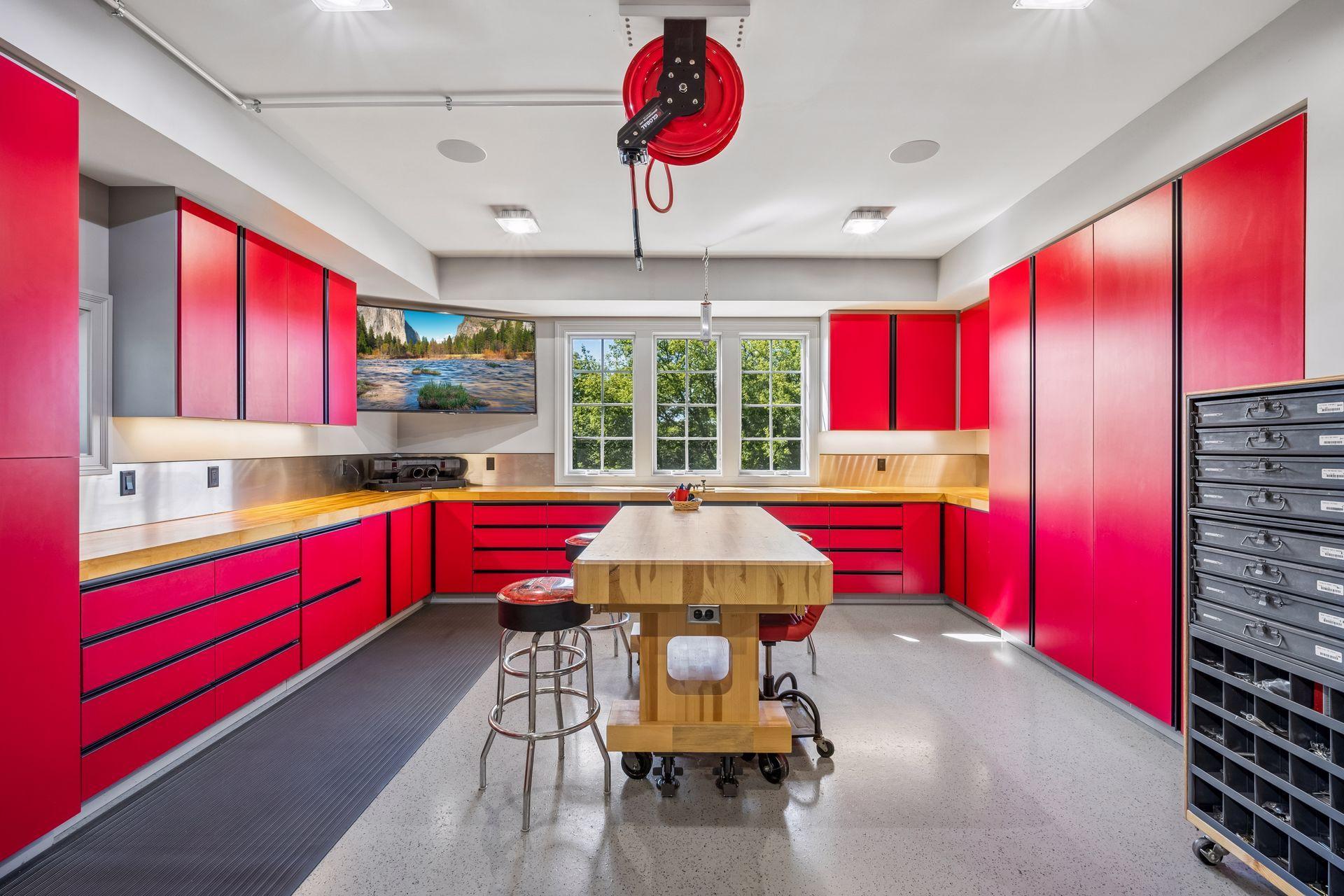 Dedicated workshop space provides room for projects, collections, and creative pursuits.
