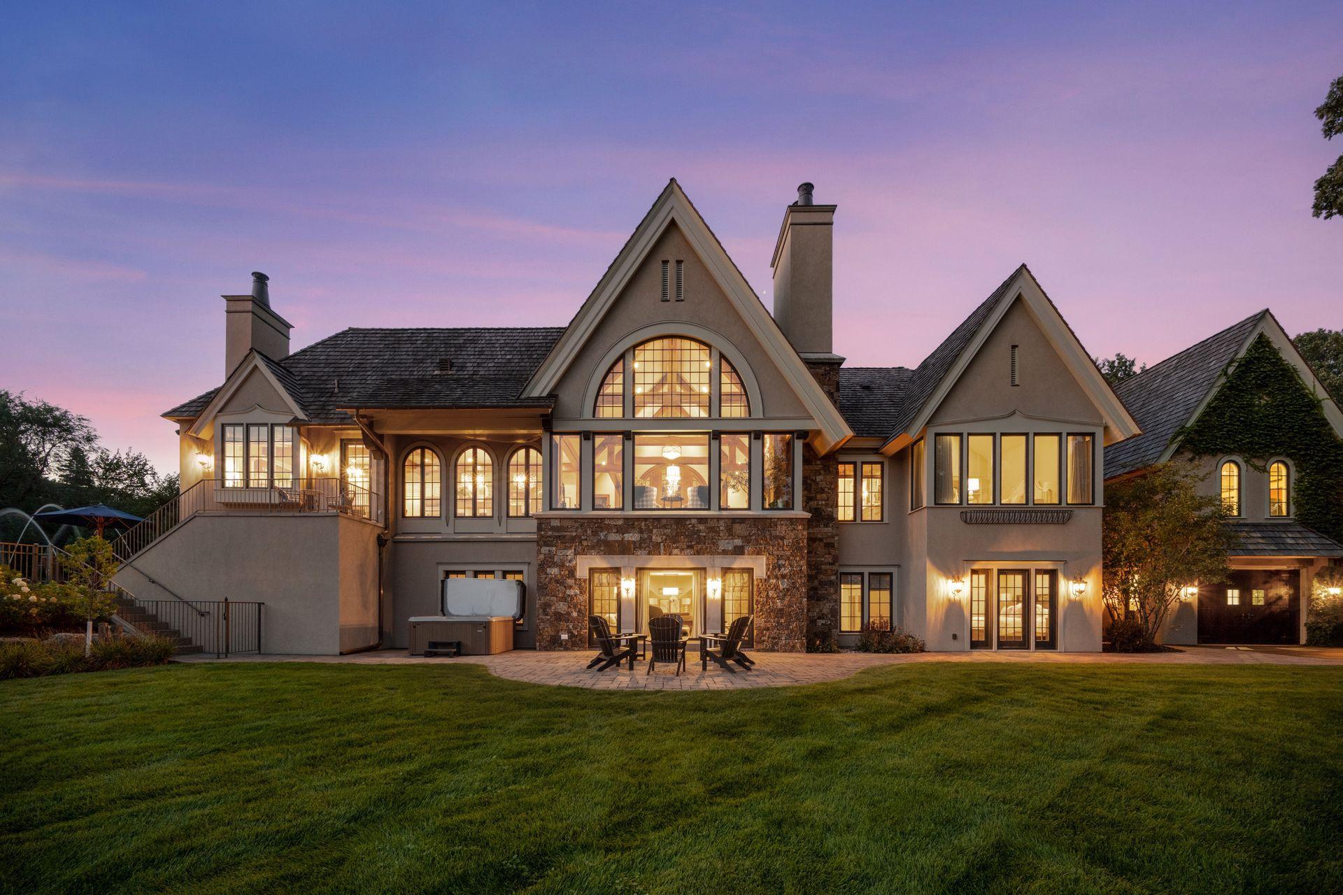 Architectural character is evident from every exterior angle.