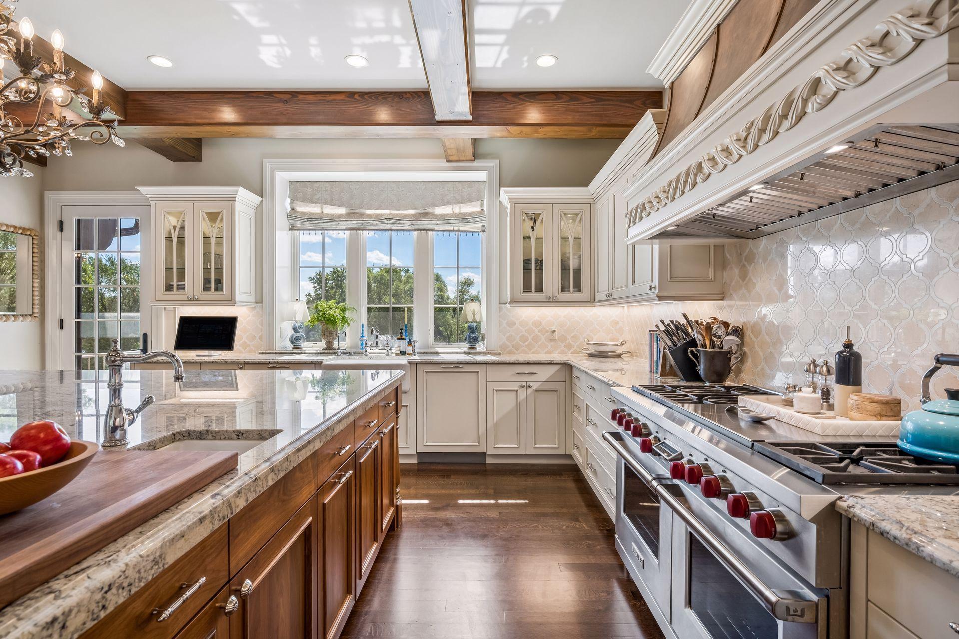 Every detail of the kitchen balances beauty, craftsmanship, and functionality.