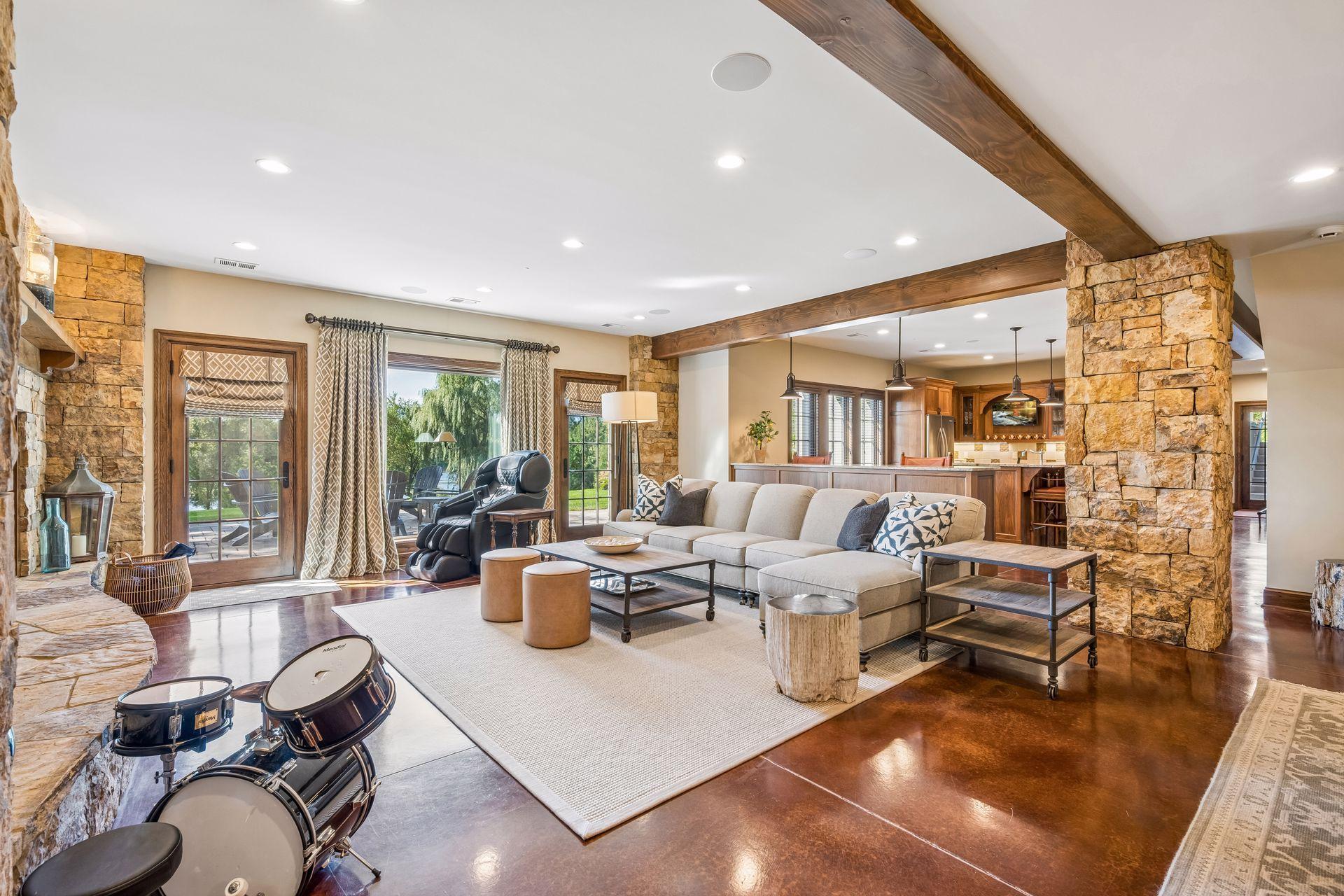 The walkout lower level continues the home's emphasis on effortless entertaining.
