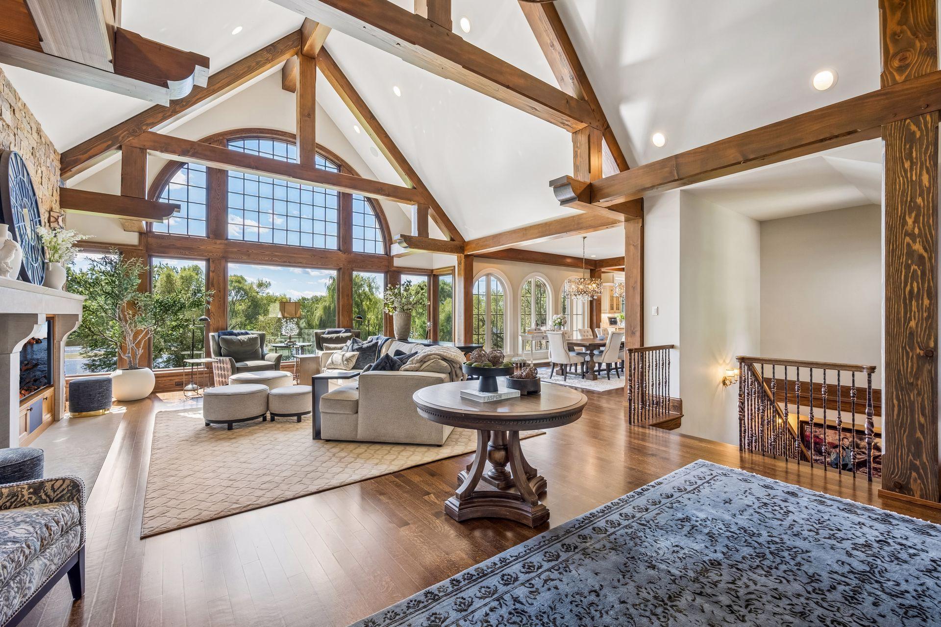 Step inside to a home designed around natural light, architectural detail, and river views.