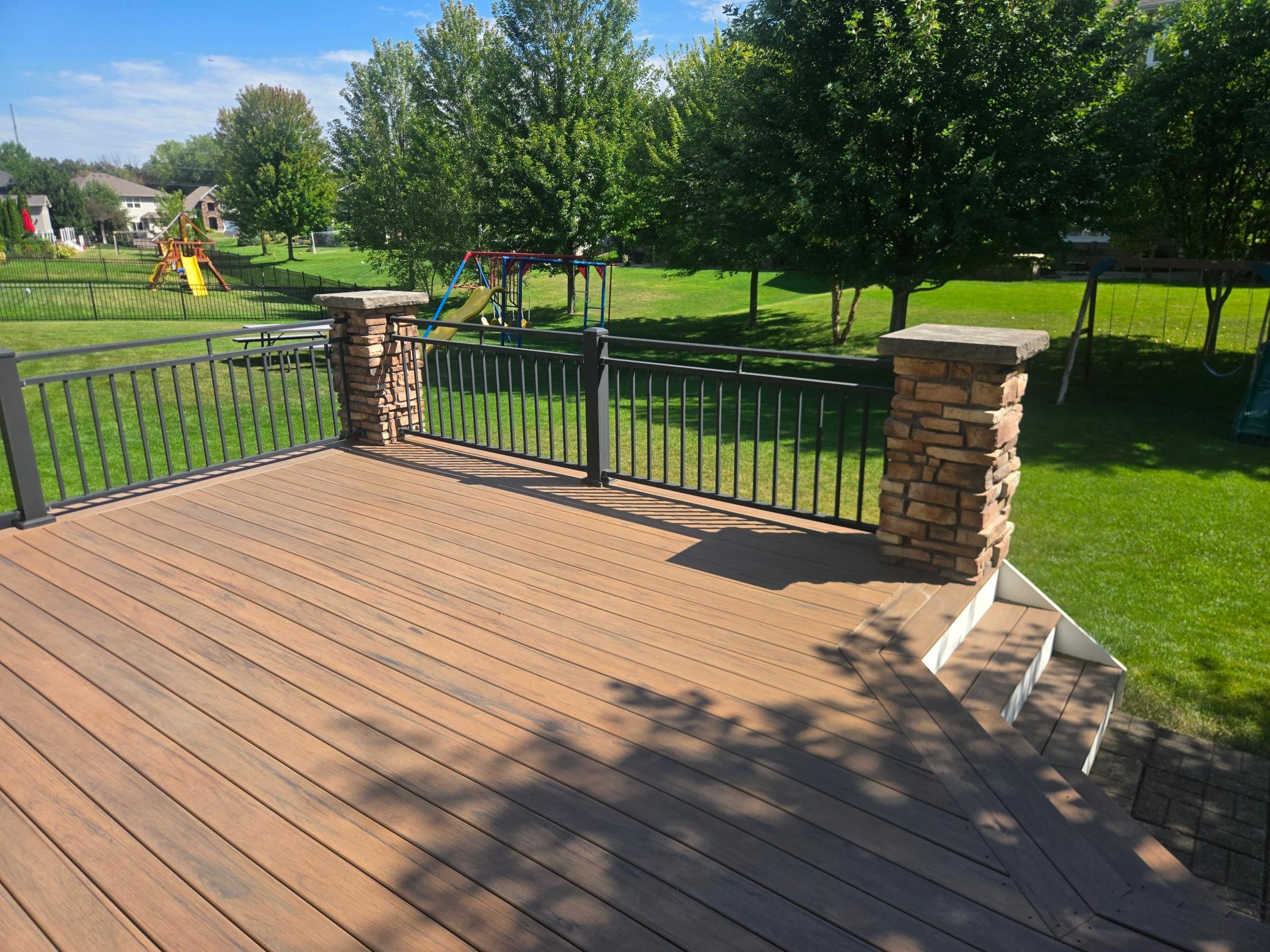 Deck pillars match the front pillars!