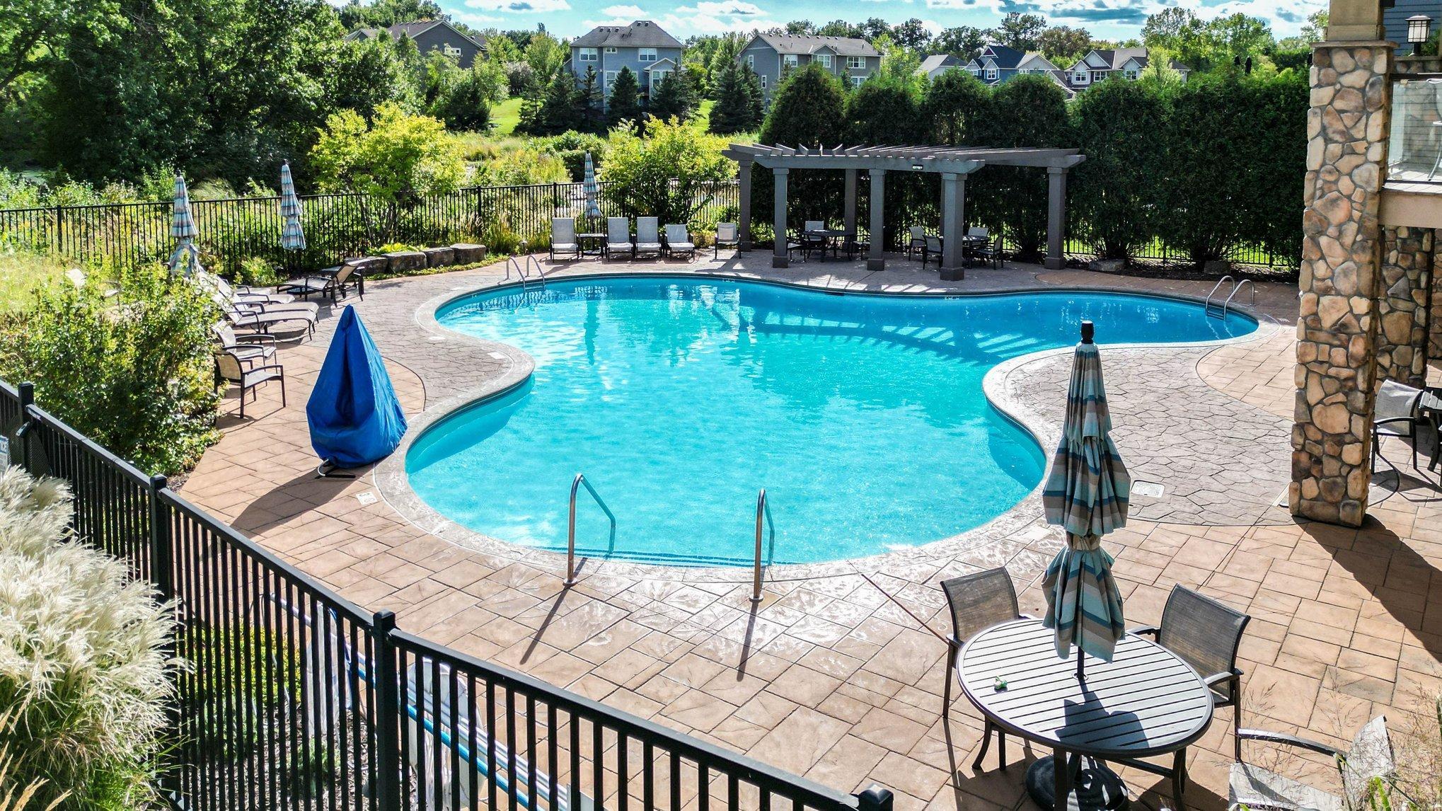 And relax at the pool that you don't have to tend to!