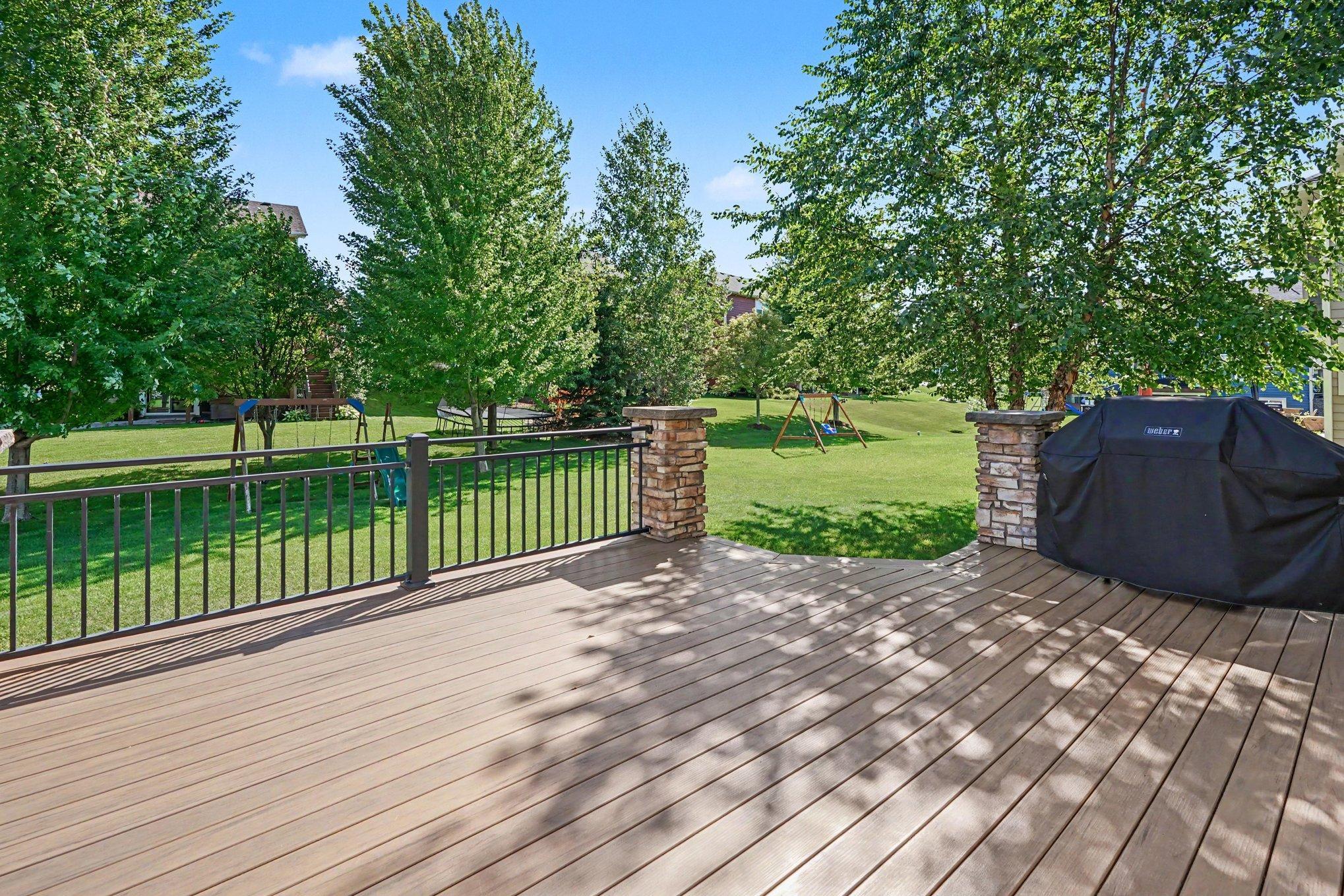 Enjoy the beautiful maintenance free deck