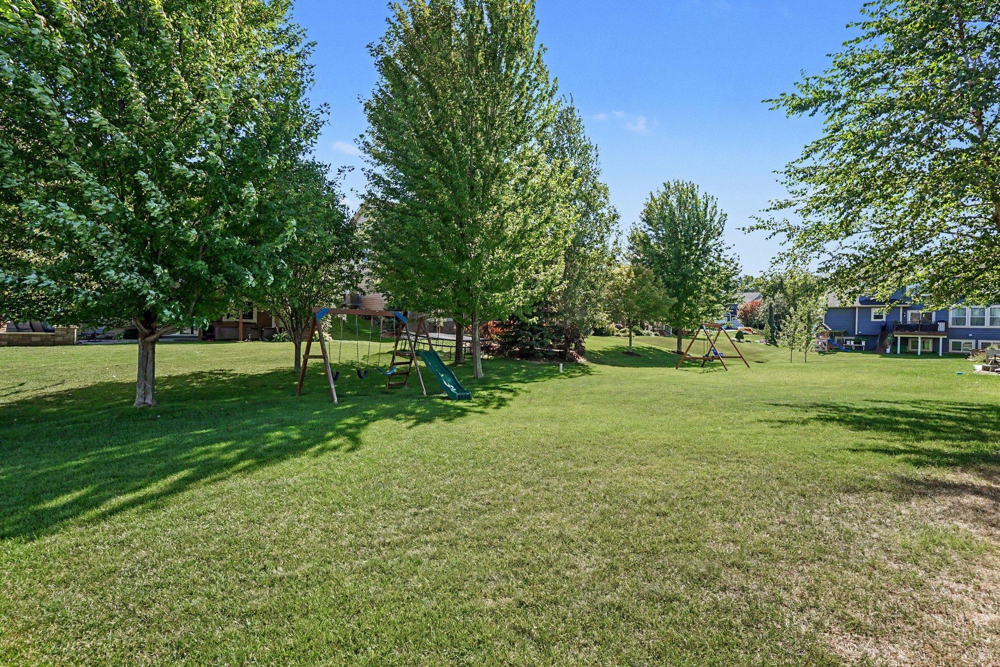 Flat usable backyard
