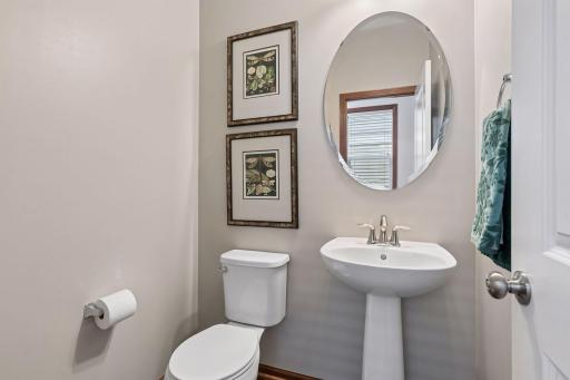 A delightful powder bath completes the main level.