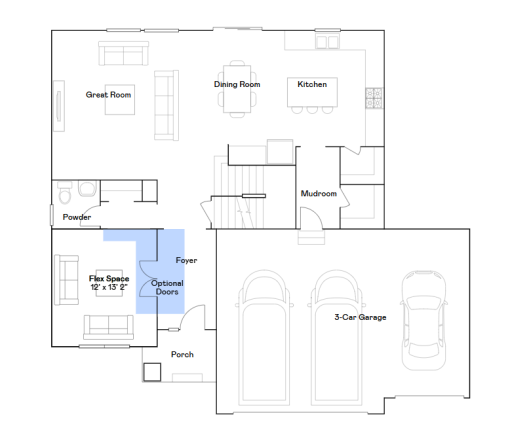 Lewis main level floorplan