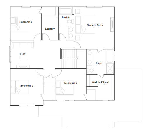 Lewis upper level floorplan