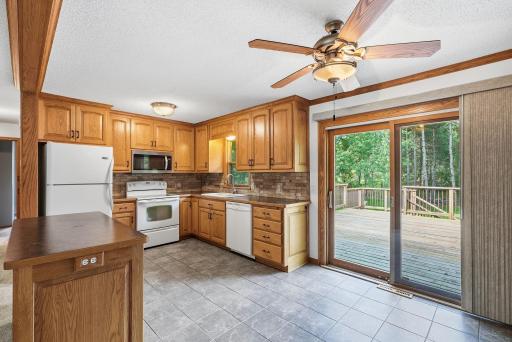 Easy access to the deck and backyard.