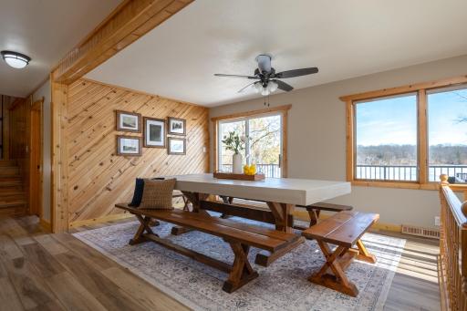Dining Room w/Patio Door to Lakeside Deck