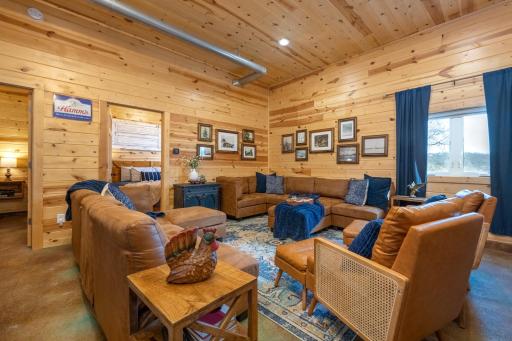 Living Room w/beautiful Knotty Pine