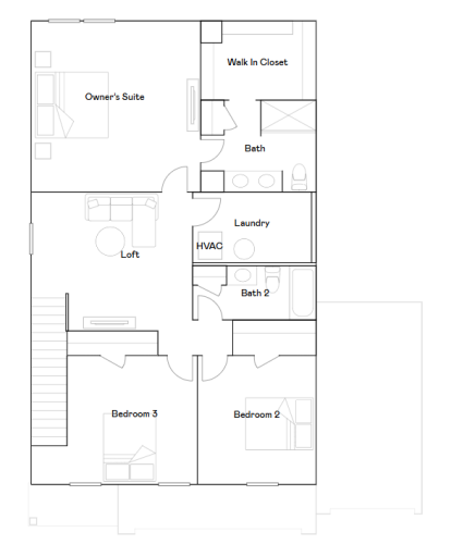 Davidson upper level floorplan