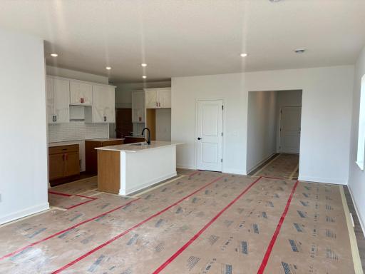 Progress photo of smartly designed kitchen layout