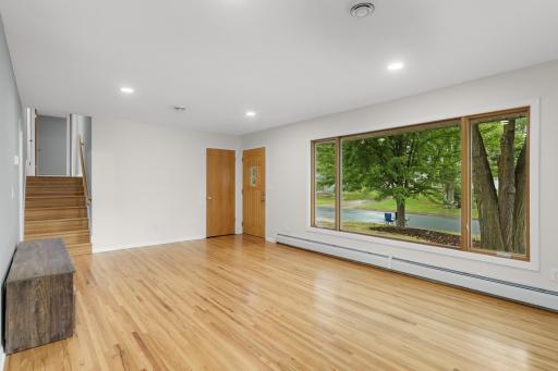 Another angle of the living room and main entrance
