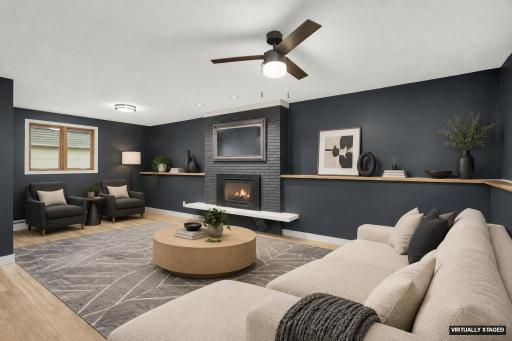 Lower level family room (virtually staged)