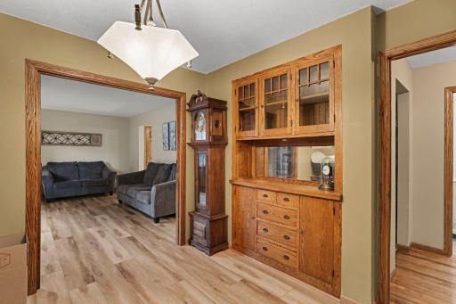 Custom Built-in hutch with accent lightning