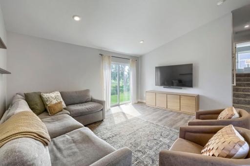 Living Room With Views of the Private Back Yard