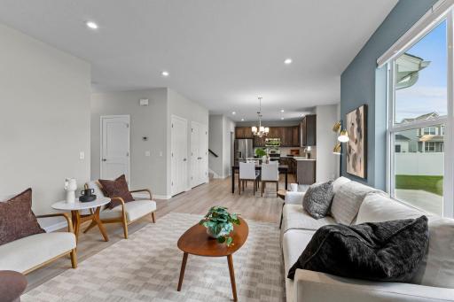 Alternate view showing the open concept and light filled space.