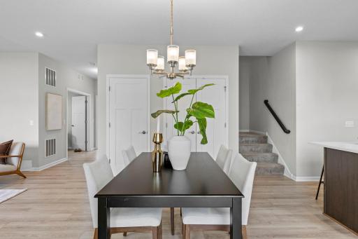 Alternate view of dinning space showing additional storage areas.