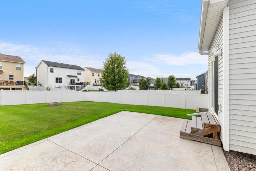 Enjoy a large, open backyard with plenty of room to play, garden, entertain, or simply relax. The patio creates an easy extension of the homeâs living space outdoors.