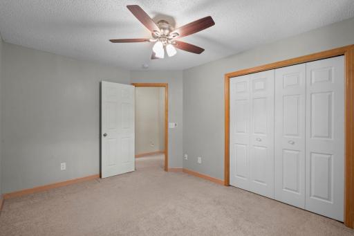 Each with carpeting and ceiling fans.
